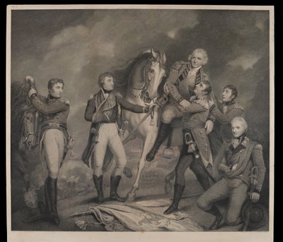 Death of General Abercromby at the Battle of Alexandria, Egypt 1801, engraved with key by E. Mitchell, published in 1801 by James Northcote